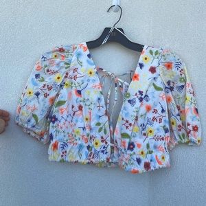Zara floral top, never worn, bought in Barcelona!